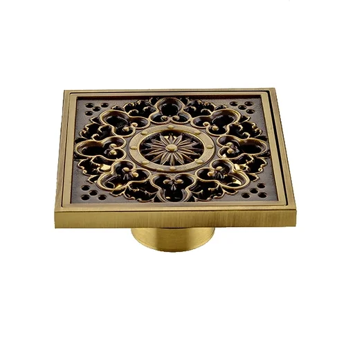 Phễu Thoát Sàn Hoa Văn Bằng Đồng Haduvico HD004