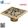 Phễu thoát sàn hoa văn bằng đồng Haduvico HD002