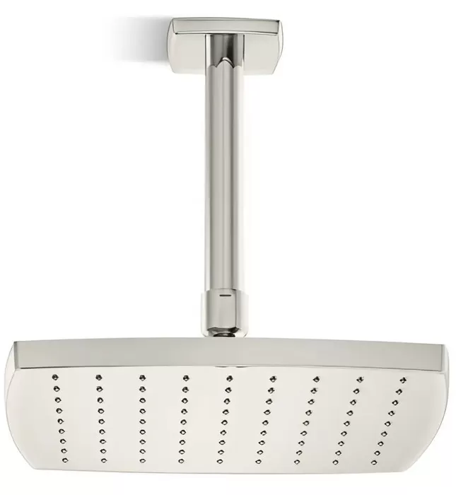 Bát sen tắm phun mưa eco vuông màu nickel Kallista P21515-00-AD
