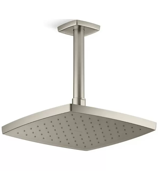 Bát sen tắm phun mưa eco vuông màu nickel Kallista P21515-00-AD