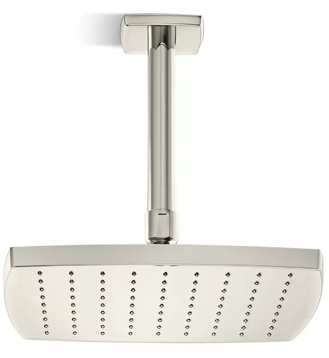 Bát sen tắm phun mưa eco vuông màu nickel Kallista P21515-00-AD