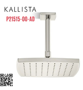 Bát sen tắm phun mưa eco vuông màu nickel Kallista P21515-00-AD