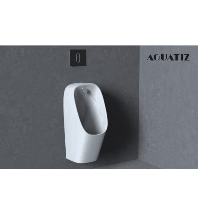 Van xả tiểu cảm ứng màu đen dùng pin điện Aquatiz D300031