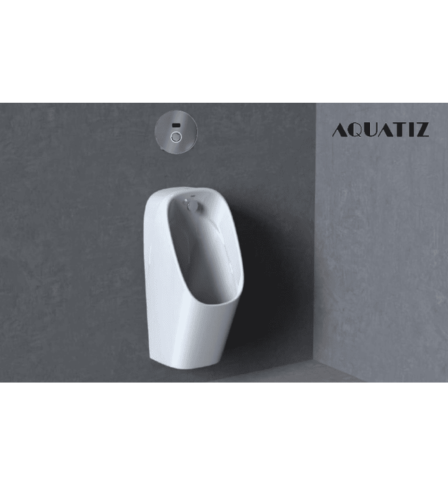 Van xả tiểu cảm ứng màu đen dùng pin điện Aquatiz D32001