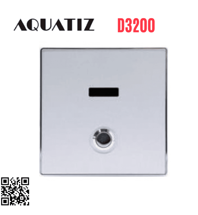 Van xả tiểu cảm ứng màu chrome dùng pin điện Aquatiz D3200