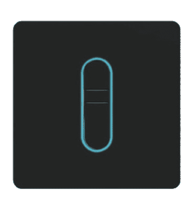 Van xả bồn cầu cảm ứng âm tường dùng pin điện Aquatiz D600031 màu đen