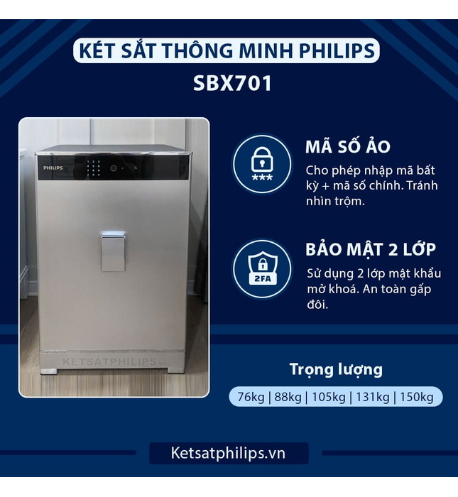 Két Sắt Thông Minh Philips SBX701-6B0 