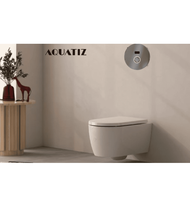 Van xả bồn cầu cảm ứng âm tường dùng pin điện Aquatiz D6003
