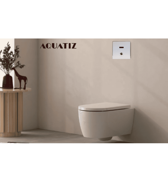 Van xả bồn cầu cảm ứng âm tường dùng pin điện Aquatiz D6000