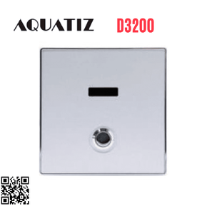 Van xả tiểu cảm ứng màu chrome dùng pin điện Aquatiz D3200