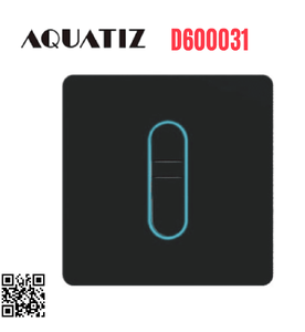 Van xả bồn cầu cảm ứng âm tường dùng pin điện Aquatiz D600031 màu đen