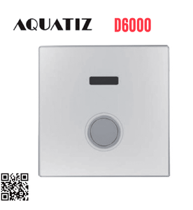 Van xả bồn cầu cảm ứng âm tường dùng pin điện Aquatiz D6000