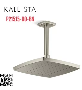 Bát sen tắm phun mưa eco vuông màu nickel Kallista P21515-00-BN
