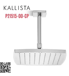 Bát sen tắm phun mưa eco vuông màu chrome Kallista P21515-00-CP