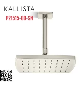 Bát sen tắm phun mưa eco vuông màu nickel Kallista P21515-00-SN