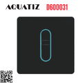 Van xả bồn cầu cảm ứng âm tường dùng pin điện Aquatiz D600031 màu đen