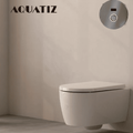 Van xả bồn cầu cảm ứng âm tường dùng pin điện Aquatiz D6003