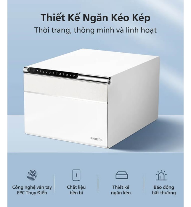 Két Sắt Thông Minh Philips SBX102W Màu Trắng