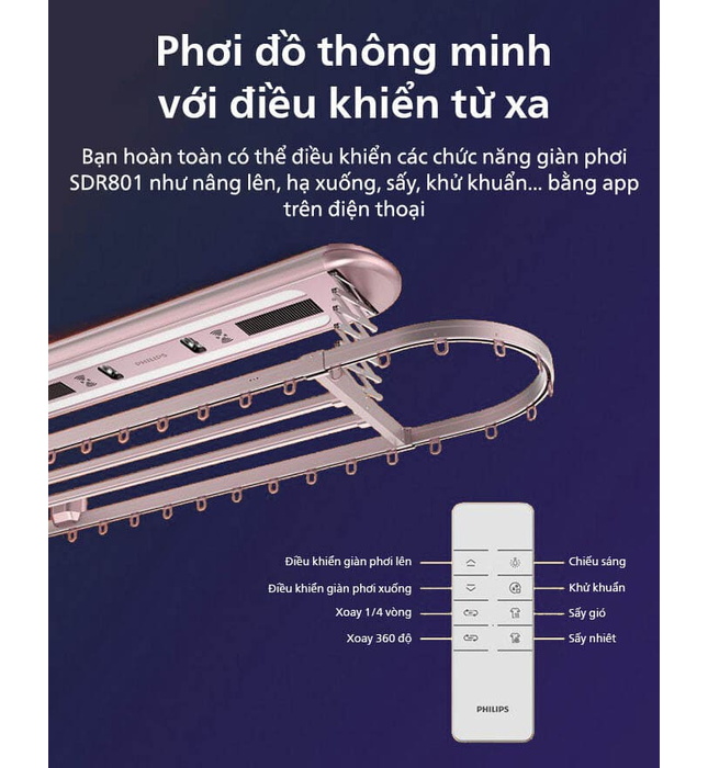 Giàn phơi thông minh Philips SDR801
