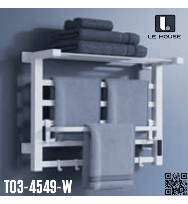 Giàn sấy khăn khô thông mình màu trắng Le House T03-4549-W (T03-4945-W)