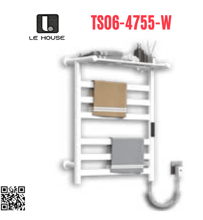 Giá treo khăn điện thông mình màu trắng Le House TS06-4755-W