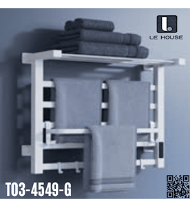 Giàn sấy khăn khô thông mình màu trắng Le House T03-4549-G (T03-4945-G)