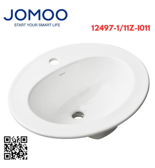 Chậu Lavabo Dương Vành JOMOO 12497-1/11Z-I011