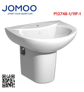 Chậu Lavabo Treo Tường Chân Lửng JOMOO P12748-1/11P-1