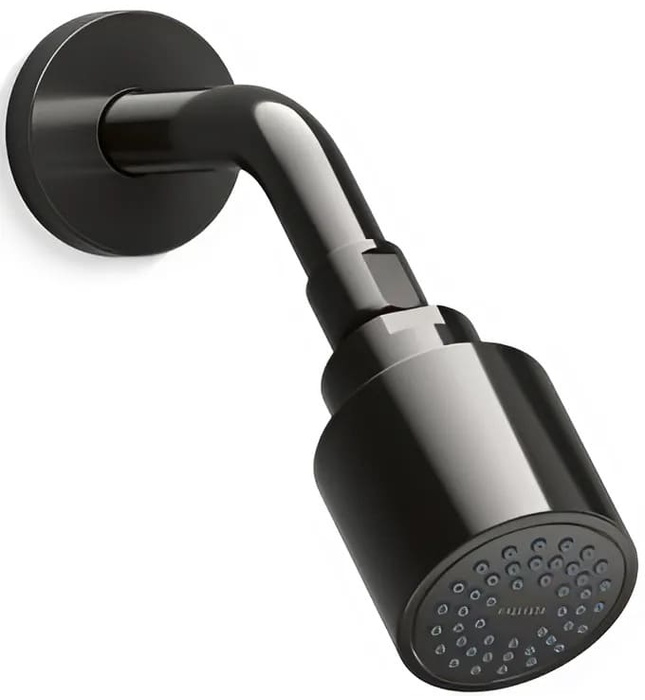 Bát sen tắm và tay sen gắn tường màu xanh đen Kallista P24482-00-GN