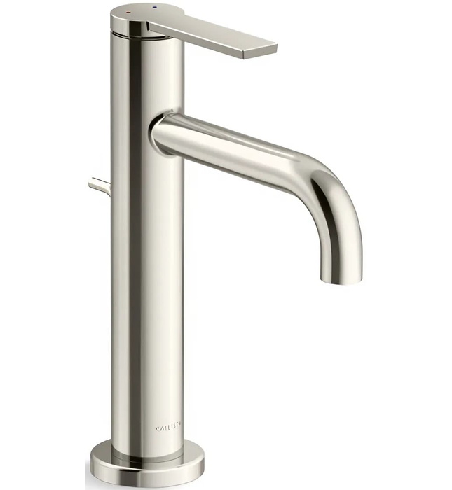 Vòi chậu rửa mặt nóng lạnh 1 chân màu nickel Kallista P26611-00-SN