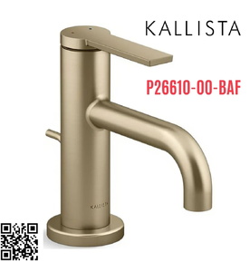 Vòi chậu rửa mặt cổ thấp màu vàng Kallista P26610-00-BAF
