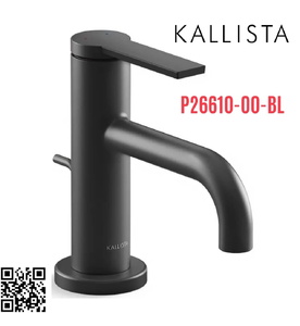 Vòi chậu rửa mặt cổ thấp màu đen Kallista P26610-00-BL