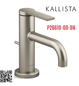 Vòi chậu rửa mặt cổ thấp màu nickel Kallista P26610-00-BN