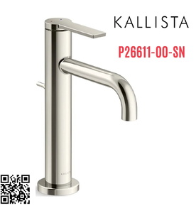 Vòi chậu rửa mặt nóng lạnh 1 chân màu nickel Kallista P26611-00-SN