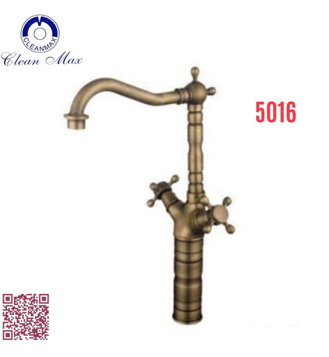Vòi chậu rửa mặt tân cổ điển CleanMax 5016