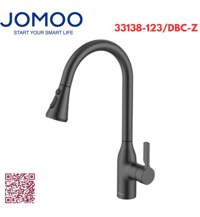 Vòi chậu rửa bát dây rút Jomoo 33138-123/DBC-Z