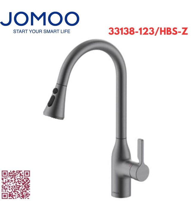 Vòi chậu rửa bát dây rút Jomoo 33138-123/HBS-Z