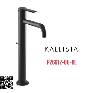 Vòi chậu rửa mặt 1 chân thân cao màu đen Kallista P26612-00-BL