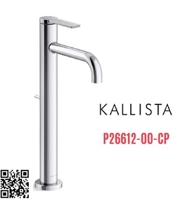 Vòi chậu rửa mặt 1 chân thân cao màu chrome Kallista P26612-00-CP