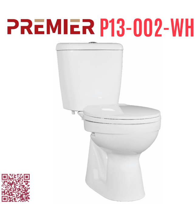 Bồn cầu 2 khối nắp êm Premier P13-002-WH xả nhấn