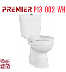 Bồn cầu 2 khối nắp êm Premier P13-002-WH xả nhấn