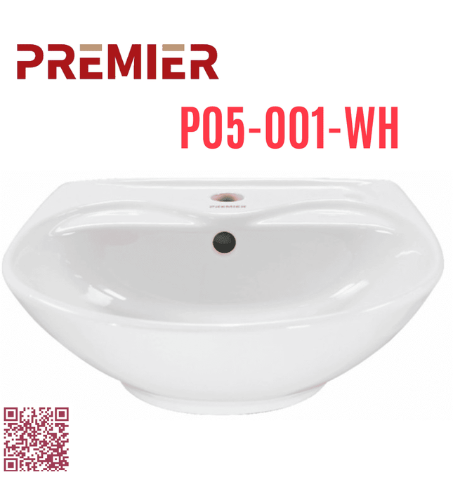Chậu treo không chân đỡ Premier P05-001-WH