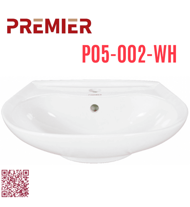 Chậu treo không chân đỡ Premier P05-002-WH