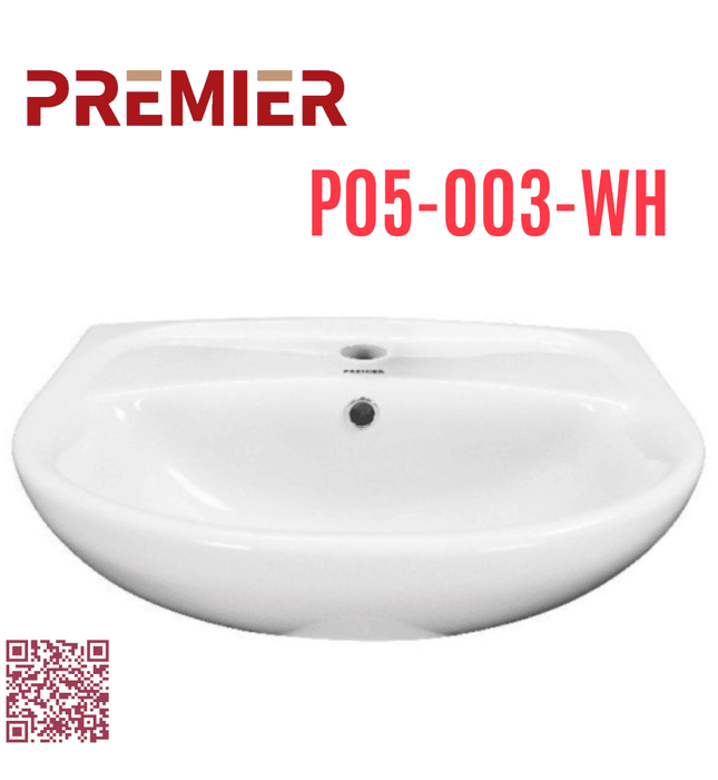Chậu treo không chân đỡ Premier P05-003-WH