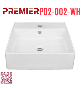 Chậu dương bàn đá vuông Premier P02-002-WH