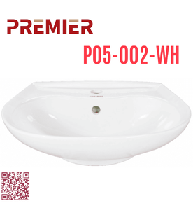 Chậu treo không chân đỡ Premier P05-002-WH