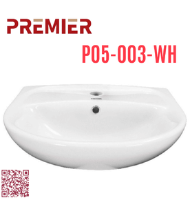 Chậu treo không chân đỡ Premier P05-003-WH