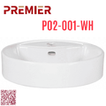 Chậu dương bàn đá tròn Premier P02-001-WH