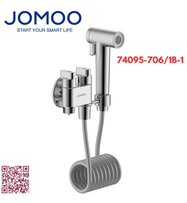 Bộ xịt vệ sinh + van góc Jomoo 74095-706/1B-1