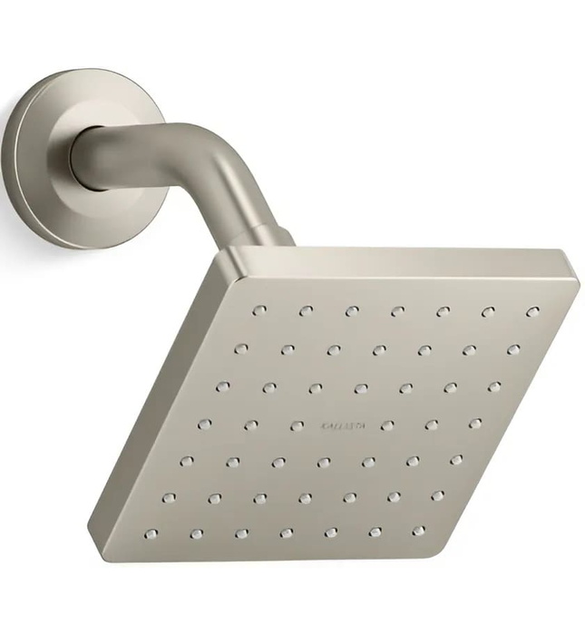 Bát sen tắm vuông và tay sen gắn tường màu đen Kallista P34250-00-BL